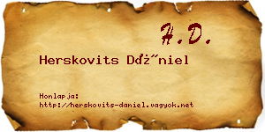 Herskovits Dániel névjegykártya